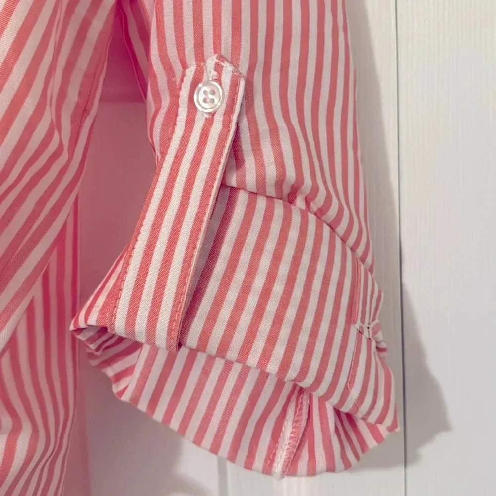 Velvet Heart | Pink and White striped | Elisa button down | size M - Picture 6 of 7